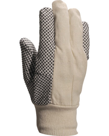 RĘKAWICA ZE SKOSU BAWEŁNIANEGO CZARNE KROPKI