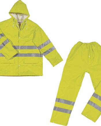 KOMPLET PRZECIWDESZCZOWY OSTRZEGAWCZY Z PVC