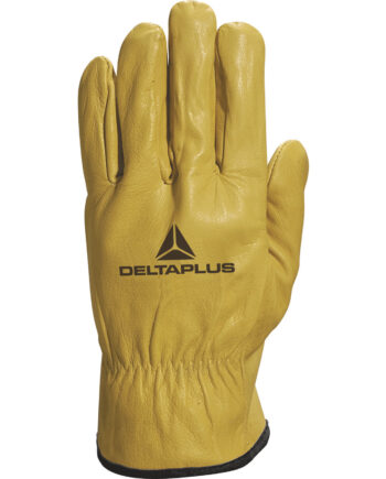 RĘKAWICA CAŁA ZE SKÓRY LICOWEJ BYDLĘCEJ ŻÓŁTA