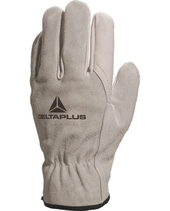 RĘKAWICA STRONA CHWYTNA ZE SKÓRY LICOWEJ / STRONA GRZBIETOWA DWOINA, SZARA