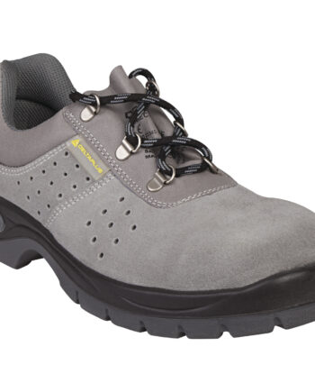 NISKIE OBUWIE Z DWOINY SKÓRZANEJ WELUR - S1P SRC