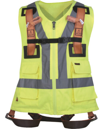 SZELKI Z KAMIZELKĄ OSTRZEGAWCZĄ - 2 PUNKTAMI ZACZEPOWYMI (TYLNY I PRZEDNI)