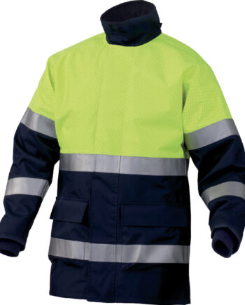 KURTKA OCHRONNA ODBLASKOWA Z POLIESTRU/WLOKNA ANTYELEKTROSTATYCZNE POWLEKANEGO POLIURETANEM