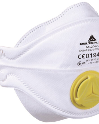 OPAKOWANIE 10 PÓŁMASEK JEDNORAZOWYCH FFP2 Z 4 SKŁADANYCH CZĘŚCI Z ZAWOREM