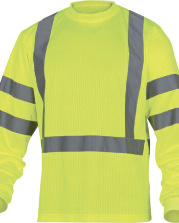 ODBLASKOWA KOSZULKA Z DŁUGIM RĘKAWEM 75% POLIESTER 25% BAWEŁNA 200 g/m_