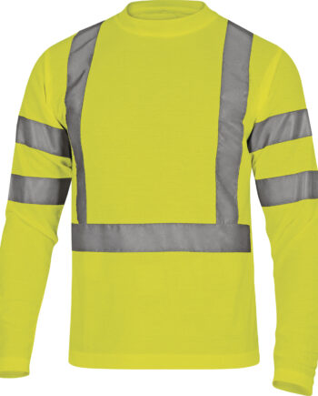 ODBLASKOWA KOSZULKA DŁUGI RĘKAW PIKA 100% POLIESTER 235 g/m_