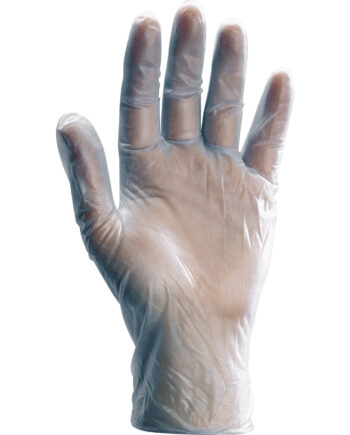 OPAKOWANIE 100 RĘKAWIC JEDNORAZOWYCH WINYLOWYCH, PUDROWANA
