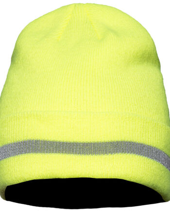 CZAPKA Z DZIANINY ŻÓŁĆ