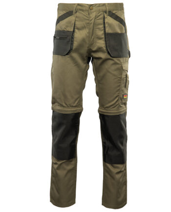 SPODNIE DO PASA KHAKI - ODPINANE NOGAWKI