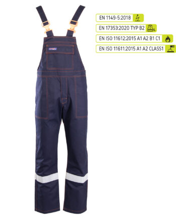 SPODNIE OGRODNICZKI ODBLASK KAT.II