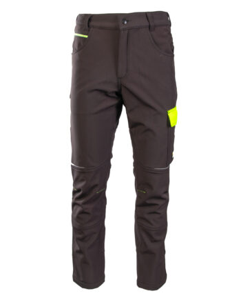 RIVAL SPODNIE SOFTSHELL OCIEPLANE CZARNY/ŻÓŁTY