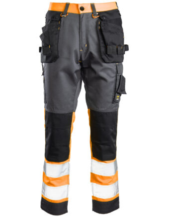 SPODNIE DO PASA FLASH STALOWO/POMARAŃCZ KAT.II SKF01O