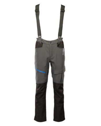TOPAZ TOPAZ SPODNIE SOFTSHELL OCIEPLANE STAL/CZARNY