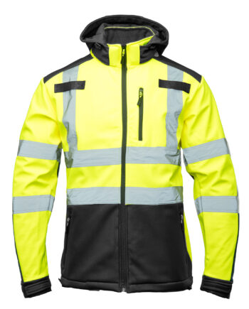 SOFTSHELL WSTAWKA GRANAT BF005 Z PASAMI ODBLASK. KAT 2 klasa2