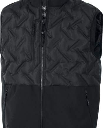 KAMIZELKA - PŁÓTNO PONGEE 100% POLIESTER Z RECYKLINGU MEMBRANA TPU 2 WARSTWY LAMINOWANE - SOFTSHELL 94% POLIESTER Z RECYKLINGU 6% ELASTAN MEMBRANA TPU 3 WARSTWY LAMINOWANE