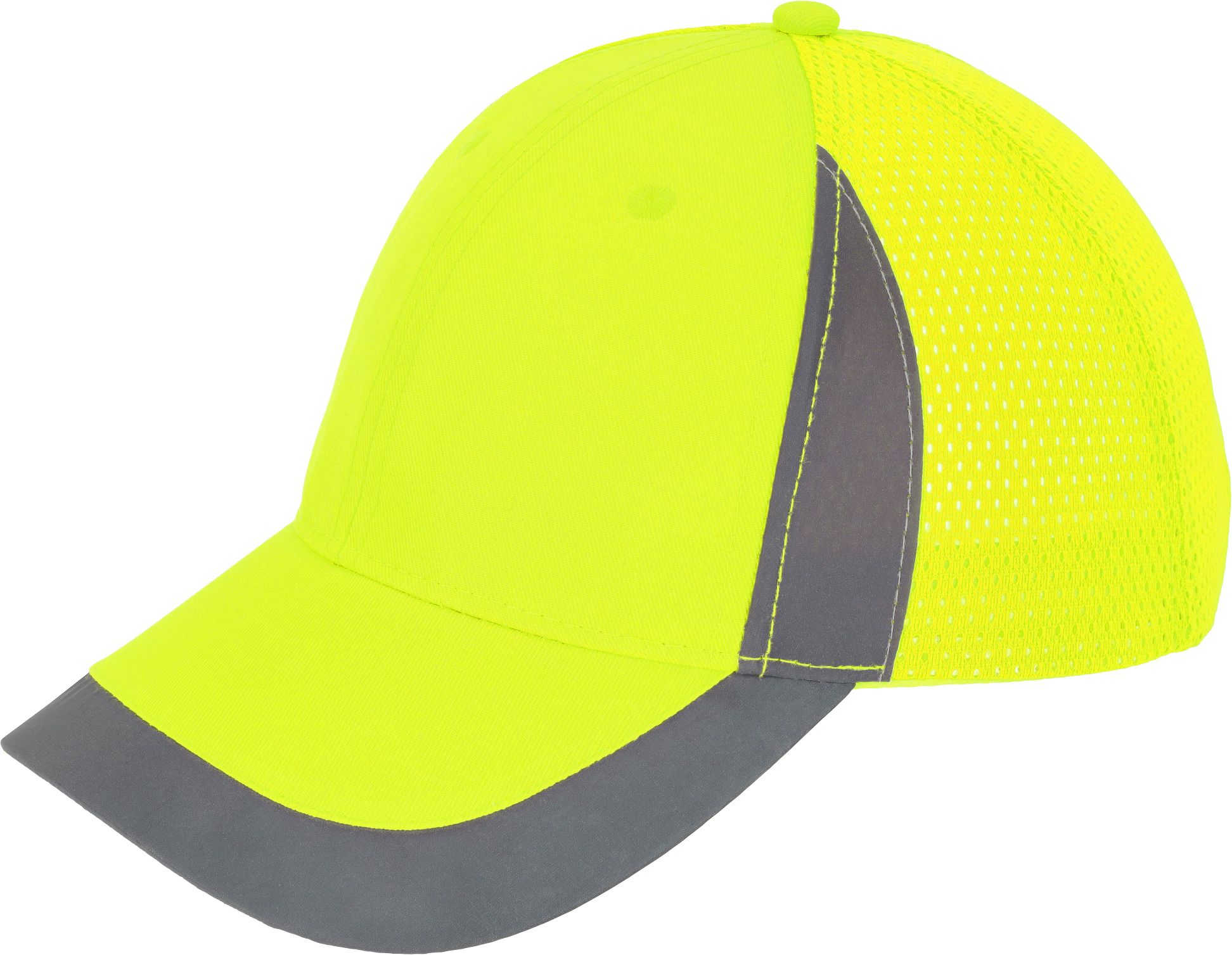 Czapka z daszkiem - żółty odblask