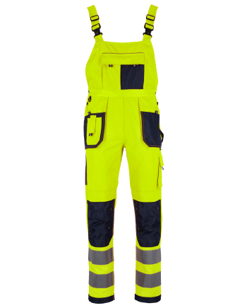Spodnie ogrodniczki ostrzegawcze BASIC NEON